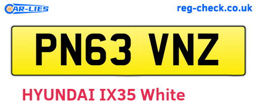 PN63VNZ are the vehicle registration plates.