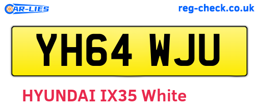 YH64WJU are the vehicle registration plates.