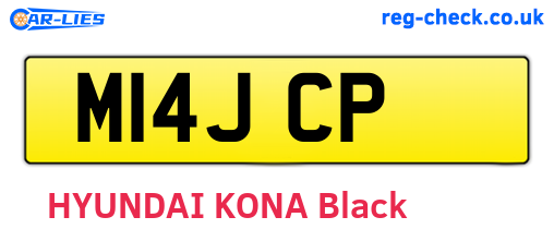 M14JCP are the vehicle registration plates.