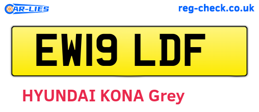 EW19LDF are the vehicle registration plates.
