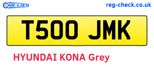 T500JMK are the vehicle registration plates.