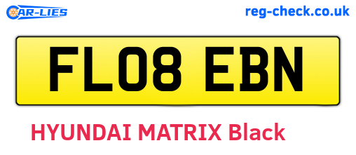 FL08EBN are the vehicle registration plates.