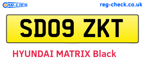 SD09ZKT are the vehicle registration plates.