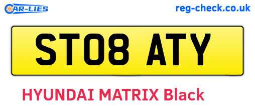 ST08ATY are the vehicle registration plates.