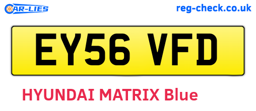 EY56VFD are the vehicle registration plates.