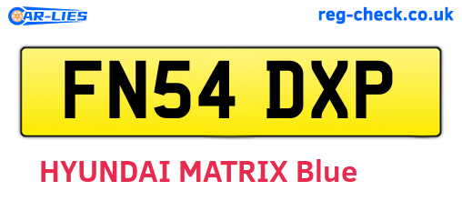FN54DXP are the vehicle registration plates.