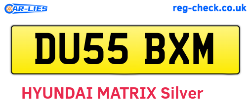 DU55BXM are the vehicle registration plates.