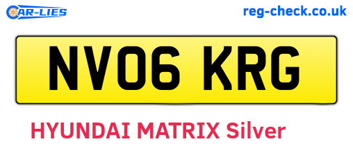 NV06KRG are the vehicle registration plates.