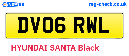 DV06RWL are the vehicle registration plates.