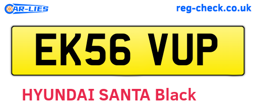 EK56VUP are the vehicle registration plates.