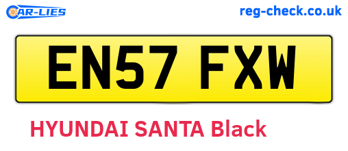 EN57FXW are the vehicle registration plates.