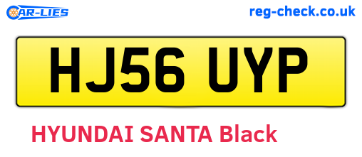 HJ56UYP are the vehicle registration plates.