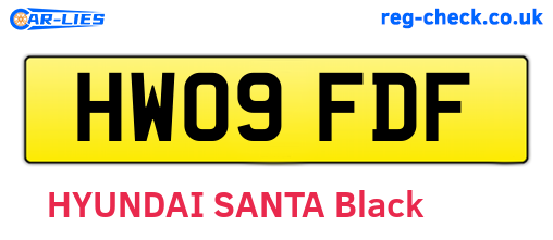 HW09FDF are the vehicle registration plates.