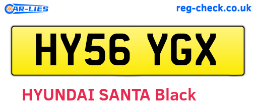 HY56YGX are the vehicle registration plates.