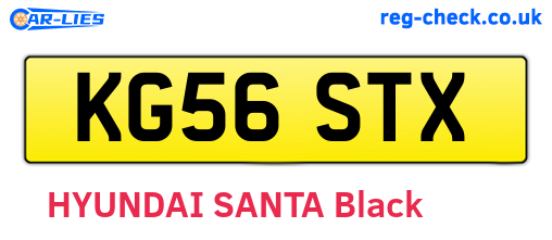 KG56STX are the vehicle registration plates.