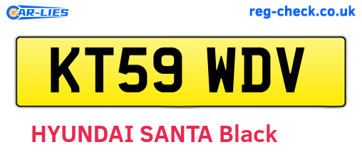 KT59WDV are the vehicle registration plates.