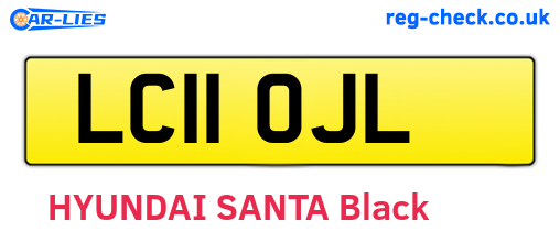 LC11OJL are the vehicle registration plates.