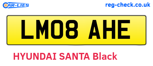 LM08AHE are the vehicle registration plates.