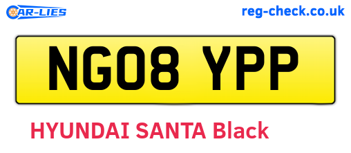 NG08YPP are the vehicle registration plates.