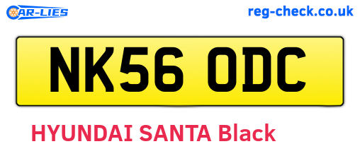 NK56ODC are the vehicle registration plates.