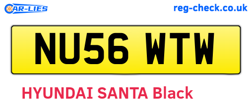 NU56WTW are the vehicle registration plates.