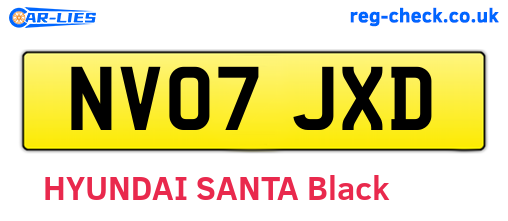 NV07JXD are the vehicle registration plates.