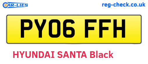 PY06FFH are the vehicle registration plates.