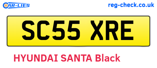 SC55XRE are the vehicle registration plates.