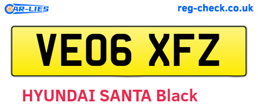 VE06XFZ are the vehicle registration plates.