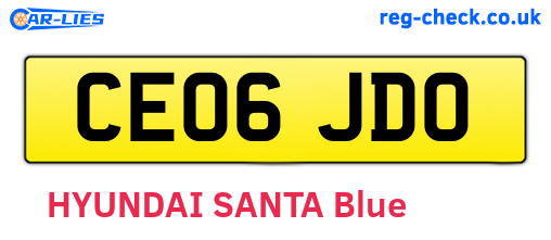 CE06JDO are the vehicle registration plates.