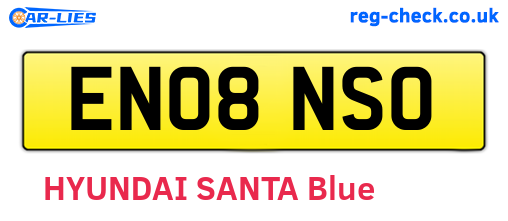 EN08NSO are the vehicle registration plates.