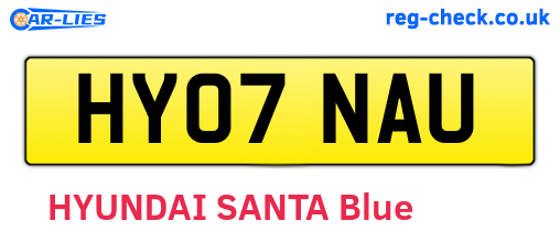 HY07NAU are the vehicle registration plates.