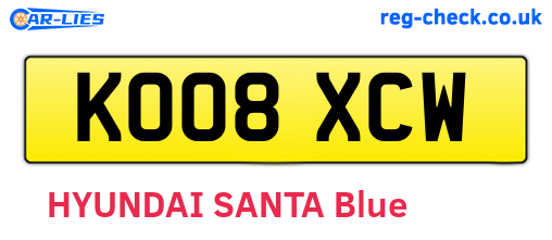 KO08XCW are the vehicle registration plates.