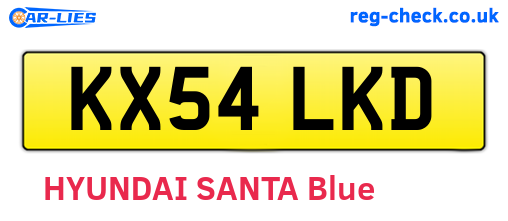 KX54LKD are the vehicle registration plates.