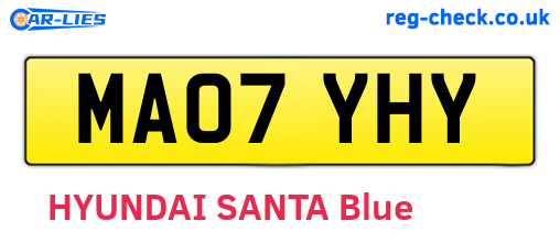 MA07YHY are the vehicle registration plates.