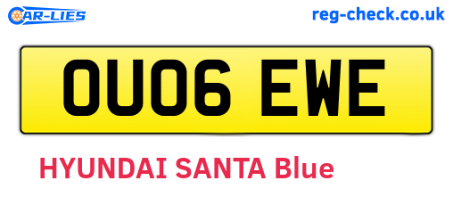 OU06EWE are the vehicle registration plates.