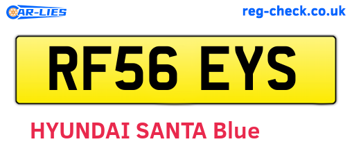 RF56EYS are the vehicle registration plates.