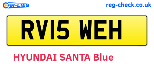 RV15WEH are the vehicle registration plates.