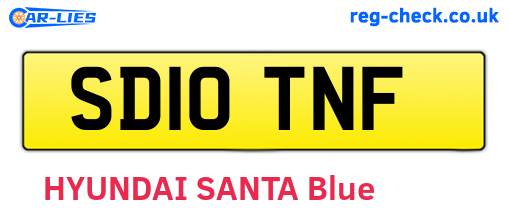 SD10TNF are the vehicle registration plates.