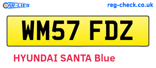 WM57FDZ are the vehicle registration plates.
