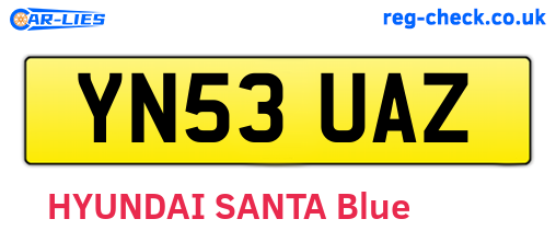 YN53UAZ are the vehicle registration plates.