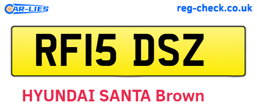 RF15DSZ are the vehicle registration plates.