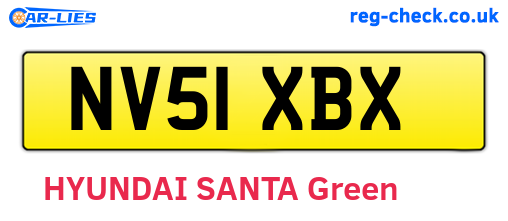 NV51XBX are the vehicle registration plates.