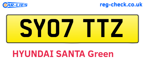 SY07TTZ are the vehicle registration plates.
