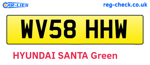 WV58HHW are the vehicle registration plates.