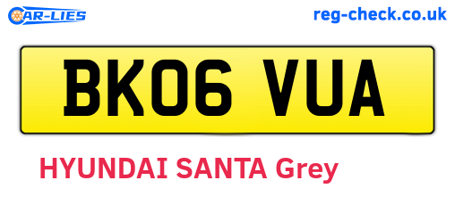 BK06VUA are the vehicle registration plates.