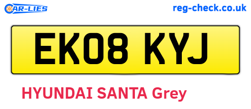 EK08KYJ are the vehicle registration plates.