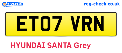 ET07VRN are the vehicle registration plates.
