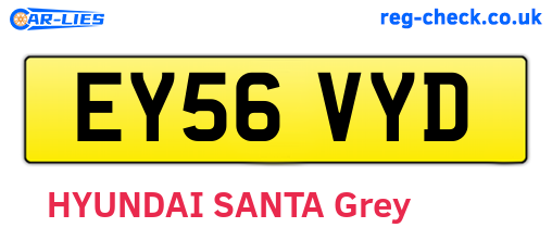EY56VYD are the vehicle registration plates.