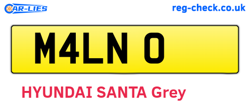 M4LNO are the vehicle registration plates.